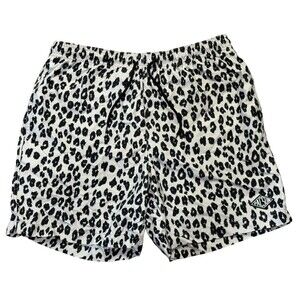 Mens PACSUN Leopard Animal Print Drawstring Lined Swim Board Shorts Size Medium